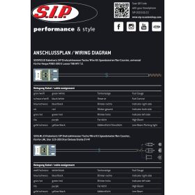 SIP 2.1 Compteur de vitesse Luxury Style gris avec chiffres blancs/jaunes 140km