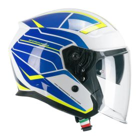 Jet Helm CGM 136S RNA Race Blau Gelb Fluo Glänzend