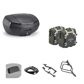 Kit GIVI bauletto RIVIERA borsa CANYON nero 46/30L per APRILIA