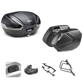 GIVI V47 TECH Top Case Kit V37 TECH Carbon/Smoky 47/37L for SUZUKI
