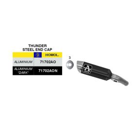 Marmitta Slip-On ARROW Street Thunder alluminio scuro e raccordo Suzuki gsx-r 600 i.e.