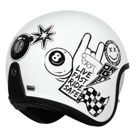 Casco Jet ORIGINE SPIRIT STICKY bianco lucido