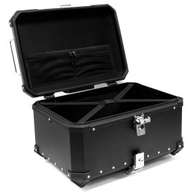 Bauletto X-PROR in Alluminio 55 Litri colore Nero con Piastra Universale