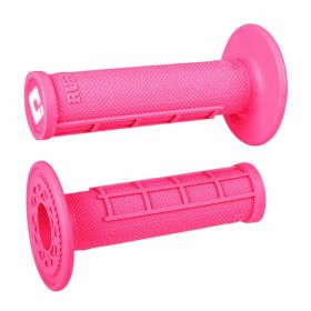 Poignées ODI GRIPS MX en couche simple demi-gaufre rose