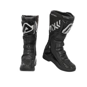 ACERBIS genehmigte Motorradstiefel x-team schwarz mit 4-Haken-Verschluss