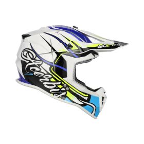 Casco cross ACERBIS Linear 22-06 Graphic bianco/blu