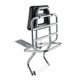 Portapacchi posteriore PREMIUM QUALITAT acciaio inox cromato 28x33cm per Vespa PX80/200/PE