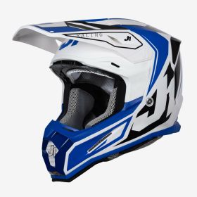 Casco Motocross JUST1 J22-F TALENT blu/bianco lucido