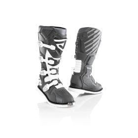 ACERBIS Motorradstiefel zertifiziert x-race grau 4 Schnallenverschluss Stahlkappe