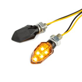 Coppia Frecce Universali 5 Led Piccole Nero STR8 Omologate