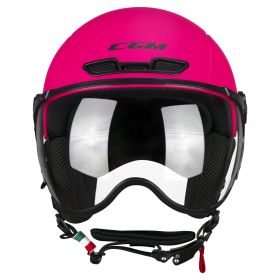 Casco Omologato Sci e E-Bike CGM 801A EBI MONO Rosa Fluo Opaco