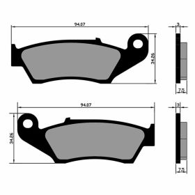 POLINI ORIGINAL brake pad set 94.07x34.26x7.5 mm