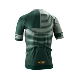 LEATT Endurance 3.0 Maillot VTT Vert Pin Écologique Respirant Poches Fermeture Éclair YKK