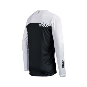 LEATT Enduro 4.0 Maillot VTT Blanc/Noir Manches Longues Tissu IceYarn en Coton