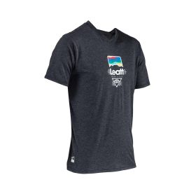 LEATT Gravity 1.0 MTB Shirt Schwarz TENCEL Stretch mit Halskragen