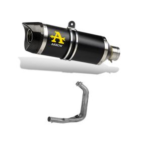 ARROW Thunder Slip-On Rennsportauspuff Dunkel Aluminium Carby Kappe Sammler Yamaha MT-07