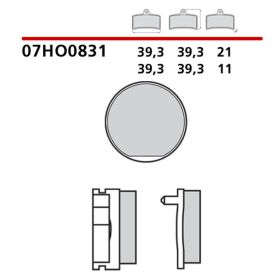 BREMBO Bremsbeläge Paar Carbon Ceramic 07HO0831 für HONDA