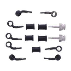 Kit de lignes de frein JMP 5 HBF-7708-V-MBK en acier noir pour Suzuki GSF 650