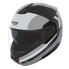 Casque modulable NOLAN N90-3 Roboto 348 noir blanc