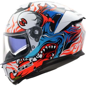 Casco Integrale LS2 FF808 STREAM II Inferno Bianco Lucido Blu