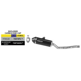 ARROW genehmigter Slip-On Schalldämpfer Explorer Schwarz Alu für Suzuki DR-Z4S/DR-Z4SM