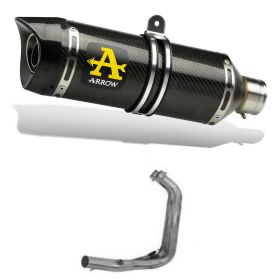 ARROW Thunder Slip-On Auspuff Carbon mit Carby-Endkappe für Yamaha Tracer 700 2016-2019