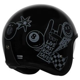 Casco Jet ORIGINE SPIRIT STICKY nero lucido
