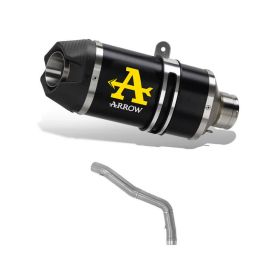 ARROW Indy Race Slip-On Auspuff Dunkel Aluminium und Anschluss für Honda CBR 600 RR