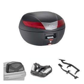 GIVI V40 Top-Case-Kit Schwarz Rot 40L für MORINI X-CAPE