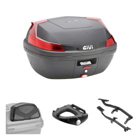 Kit topcase GIVI B47 BLADE noir rouge pour SUZUKI AN 650 Burgman Executive