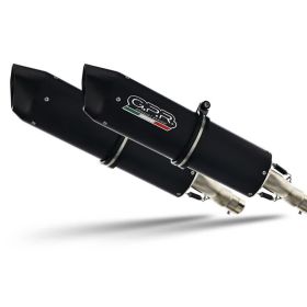 GPR Furore Black Slip-On Dual Exhaust approved for Honda Cbr 1100 XX -X Eleven