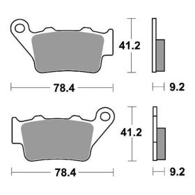 SBS Brake Pads Pair Carbon Compound 675RQ