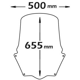 ISOTTA Pare-brise Moyen 655x500mm pour SUZUKI Burgman ABS