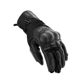 REBELHORN RANGE Black Leather Men's Motorcycle Gloves