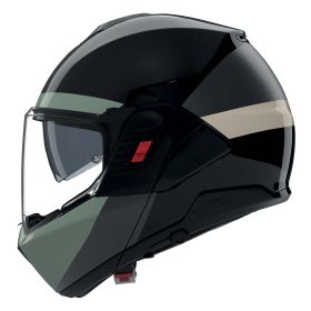 Casque modulable réversible NOLAN N120-1 Blocco 358 noir vert gris