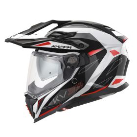 KAPPA KV33 Wizard Enduro Dual-Road Helm weiß schwarz rot