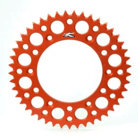 RENTHAL Grooved motorcycle crown Z44 ultralight in orange pitch 520