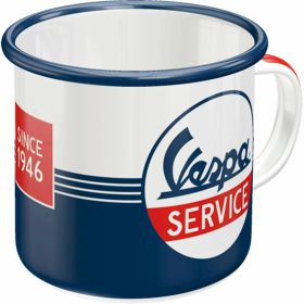 Tazza motivo Vespa Service blu/bianco/rosso