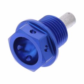 Tappo scarico olio racing JMP magnetico M14X1,25 12mm blu