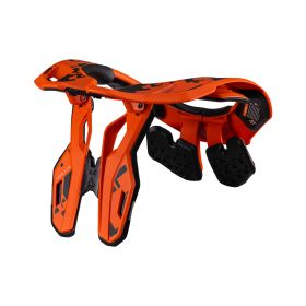 Protezione collo moto LEATT 4.5 arancio nero certificazione CE