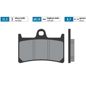 POLINI brake pad pair sintered compound 51.2x69.1x8.7 mm