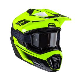LEATT ADV 8.5 Composite Endurohelm Hi-Viz Schwarz Gelb mit Maske 4.5