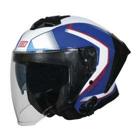 Casco Jet ORIGINE APRICA BT ESSENTIAL rosso/blu lucido