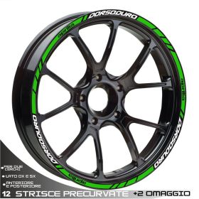 SET ADESIVI RUOTA SPORT BIANCO VERDE PER