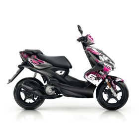 Kit grafiche Stage6 rosa/nero per Yamaha Aerox dopo il 2013