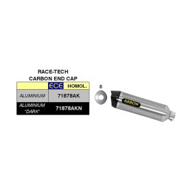 ARROW Race Tech Slip-On Rennschalldämpfer Aluminium Carby Kappe Anschluss Benelli TRK 502