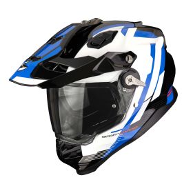 Casco enduro dual road Scorpion EXO ADF-9000 AIR Patrol bianco blu
