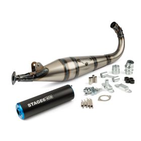 Marmitta completa STAGE 6 STREETRACE terminale blu/nero per Mbk 51