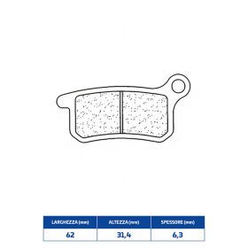 Jeu de plaquettes de frein CL BRAKES 1078MX10 en composé fritté