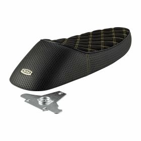 Sella sportiva NISA Golden Girl nero cuciture oro per Vespa PX80-150X
